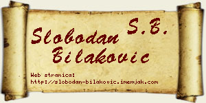 Slobodan Bilaković vizit kartica